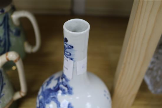 A Chinese blue and white vase